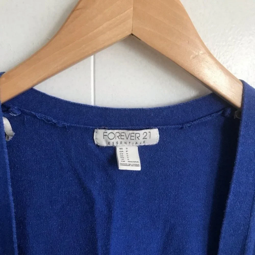 Forever 21 Blue Button Cardigan